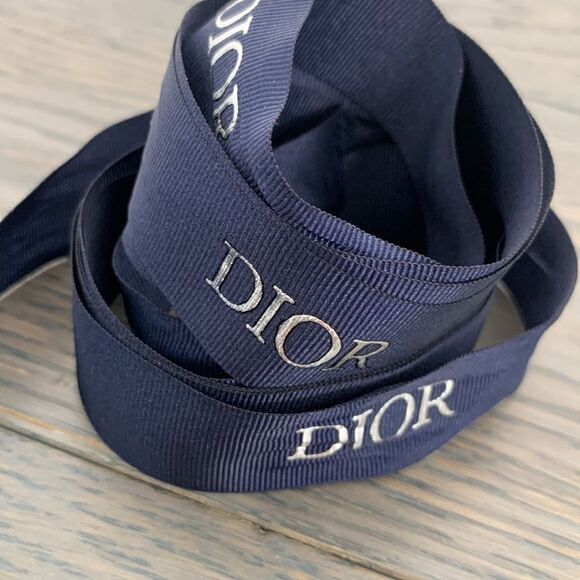 Christian Dior Textured Navy Gift Box with Tissue & Ribbon – 15.5” x 10.5” x 3” - Picture 10 of 10